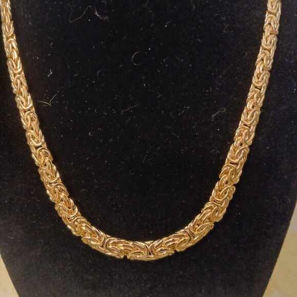 Technibond 16" Graduated Byzantine Link Necklace - Picture 11 of 13